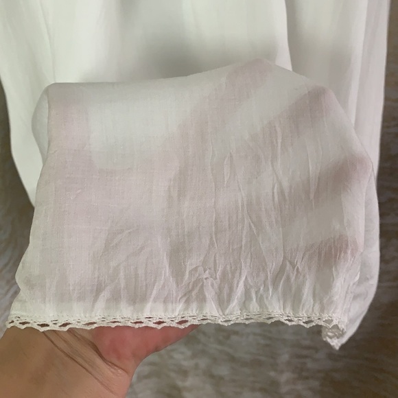 Aritzia Wilfred White Allier Embroidered Shift Dress Size S - Picture 8 of 16